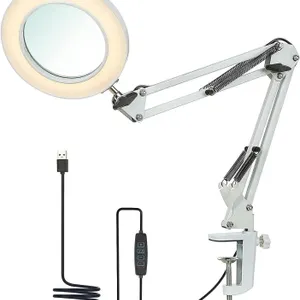 LED Magnifying Lamp with Clamp
