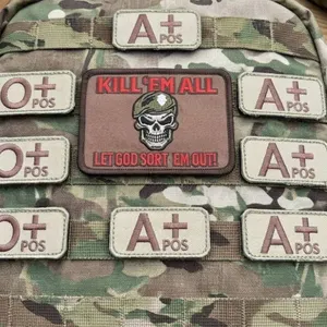 Lot of 9 Rothco Morale & Blood Type Patches
