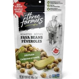 Three Farmers Roasted Fava Beans - Dill Pickle Flavor, 6 x 140g