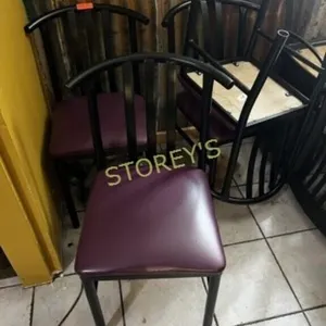 Metal Cushioned Dining Chair