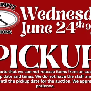 Pickup- WEDNESDAY, JUNE 24, 2026 9AM-6PM