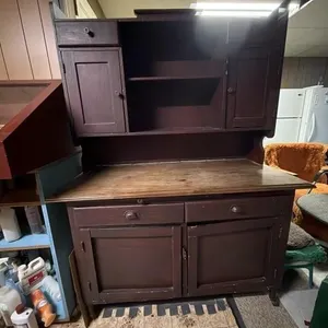 Antique Hoosier-Style 2 Pc Hutch - 48x22x67 inches