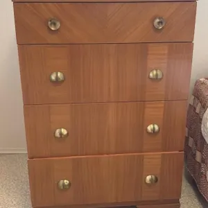 1940s Art Deco 4 Drawer Dresser