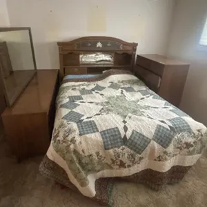 Vintage Wooden Queen Bedroom Set -