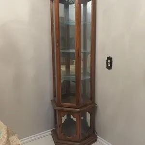 Lighted Corner Curio Cabinet