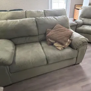 Microfibre Green Couch, Love Seat and Rocking