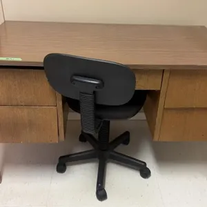 Vintage Wooden Desk with Chair