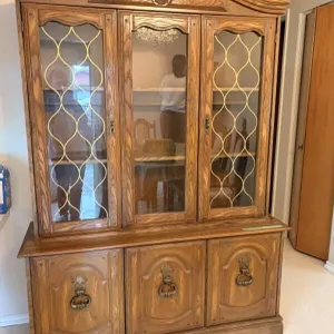 Wooden China Cabinet - 53.5 x 17 x 75"