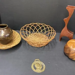 Wicker Baskets, Wooden Small Candy Dish, Small