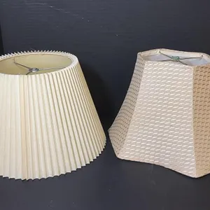 2 Vintage Lamp Shades - 9.5 and 10 Inches Tall