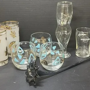 Pepsi Glass, 6 Matching Glasses, 3 Small Matching