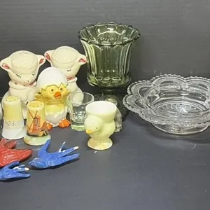 Vintage Salt and Pepper Shakers, Candy Dishes and