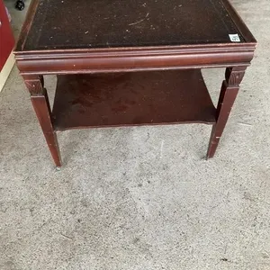 26x17x22. Side table on wheels. Missing  2 wheels