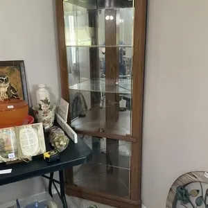 28x72x22 mirrored corner display cabinet