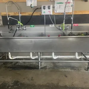 Cintas Industrial stainless steel sink station -