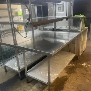 Stainless steel electric double warmer with table