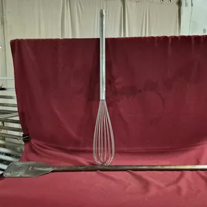 (1) Stainless Steel 54" Paddle, (1) Stainless Steel 36" Whip