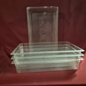 (4) Cambro Full Size 4" Deep Polycarbonate Food Pans - Model # 14CW - NSF Approved