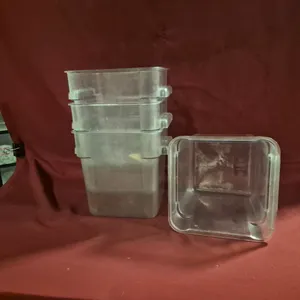 (4) Carlisle 8qt Polycarbonate Storage Bins