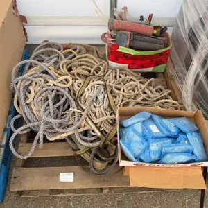 Mixed Lot of Rope, Rigging Hardware & Metal Brackets