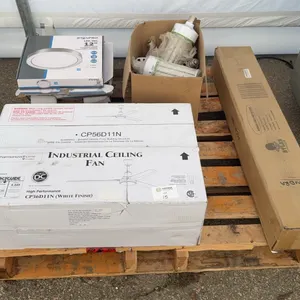 Mixed Lot – Industrial Ceiling Fan, LED Panel Lights & Light Bulbs (Assorted New Inventory)