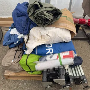 Mixed Lot Event Tent Materials & Accessories (Tarps, Fabric Covers, Hardware)