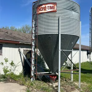 OFFSITE - Chore time galvanized hopper bottom bin With 3/4hp motor and short auger