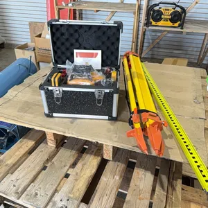 NEW/UNUSED SELF LEVELLING ROTARY LASER LEVEL w/ TRIPOD, MEASURING STICK