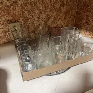 GLASS PLATTER-GLASSES