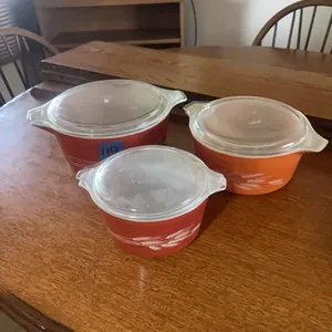 3 PYREX BAKE PANS-WHEAT PAT.