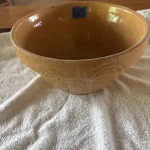 CROCK BOWL-CHIPS ON BOTTOM