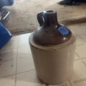 BROWN TOP CROCK JUG