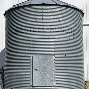WESTEEL ROSCO ±1650 Bu 5 ring X 14' Flat Bottom Grain Bin w/ Like New Wood Floor