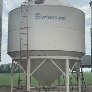 WHEATLAND 1608E ±1250 Bushel Epoxy Lined Hopper Bottom Fertilizer / Grain Bin