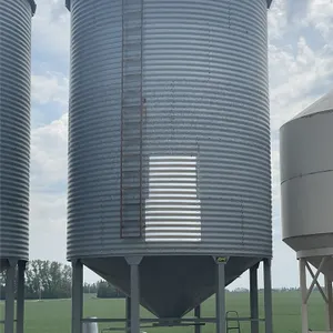 BUTLER ±2200 Bushel 5 Ring X 14 Ft. Hopper Bottom Grain Bin w/ Single Skid