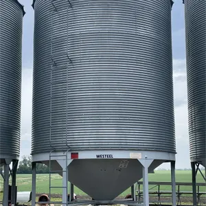 WESTEEL ROSCO ±2150 Bushel 6 Ring X 14' Hopper Bottom Grain Bin w/ Double Skid