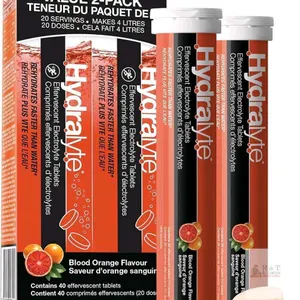 [exp 12-2027] 2 New Hydralyte Electrolyte Tablets | Blood Orange Flavored Electrolytes | Pre-Workout and Post-Workout Hydration Solution to Enhance Pe