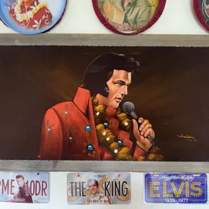 Elvis Presley Framed Painting with License Pl