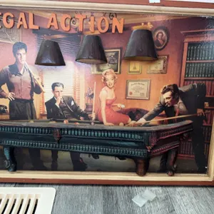 Legal Action Wall Art With 3D Pool Table