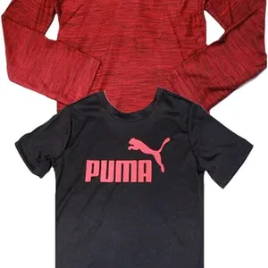 PUMA BOYS TOPS, SHORT SLEEVE T-SHIRT WITH HOODED TOP SIZE 6 -N