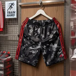 ADIDAS SHORTS YOUTH BLACK GREY CAMO PULL ON ACTIVE SIZE 16 -N
