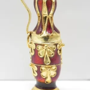 18KT GOLD & BURGUNDY ENAMEL EWER CHARM $2,300
