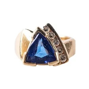 14KT GOLD TANZANITE & DIAMOND RING $4,200