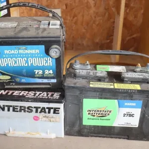2 Automotive & 1 Marine 12 Volt Batteries