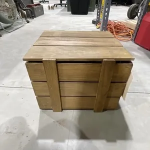 Wooden Box w/Lid 12"L x 11"W x 11"H