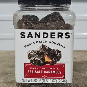 **NEW** Sanders Dark Chocolate Sea Salt Caramels, 28 Oz - No Expiration
