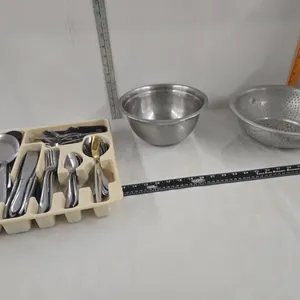 Stainless Steel Bowl & Strainer, Cutlery set