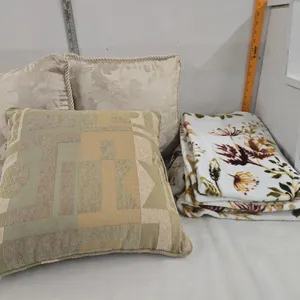 Pillows (3) & Small Throw