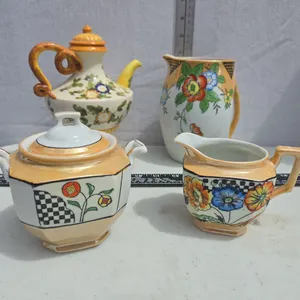Tea Pot (made in Italy) & Small Jug  & cream, sugar