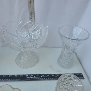 Pinwheel Vase, Shoshone Blazing Pinwheels Floral Diamond Banana Pedestal Stand, Early American Compote